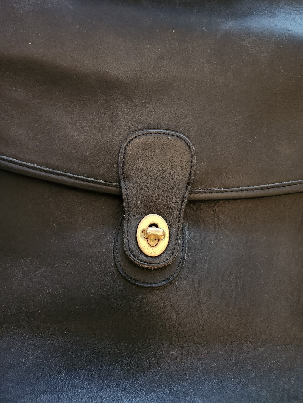 Vintage Coach Beekman Bag Black Leather With Brass Hardware, 90s Era, Flaws - Picture 12 of 12